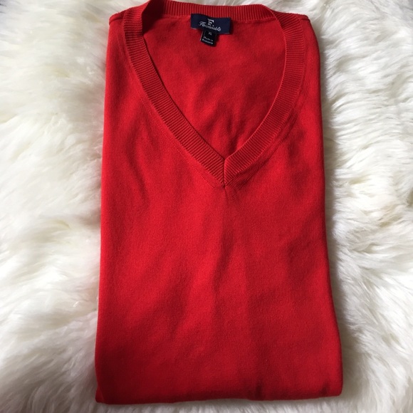 Faconnable Sweaters Faconnable Mens Vneck Red Sweater Poshmark